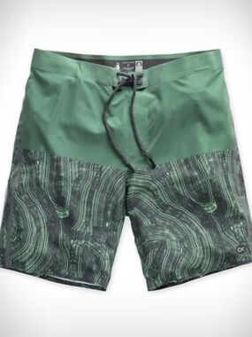 Outerknown Kelly Slater Green Swim Trunks Size 30